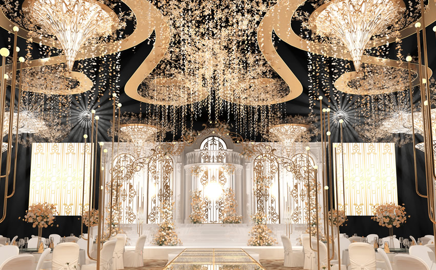 阿城花木兰喜事汇金色大厅效果展示